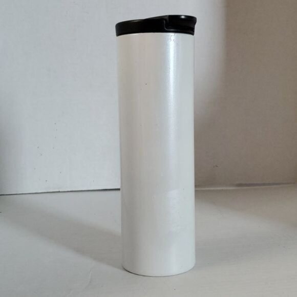 Starbucks White Pearlescent Stainless Steel Travel Mug Cup 16 oz Grande HOT COLD - Picture 5 of 16